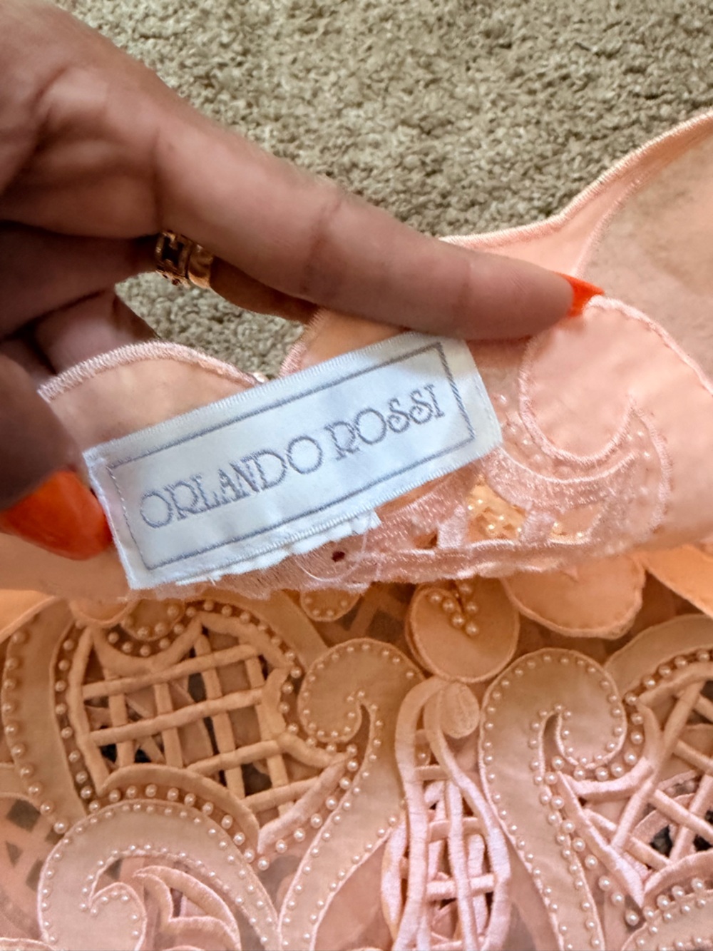 Vintage Orlando Rossi Sheer Beaded Organza Jacket - Picture 7 of 7